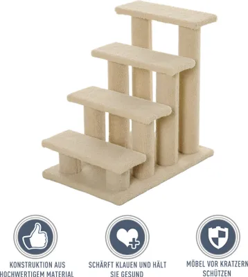 Produktbild von Tiertreppe Katzentreppe Hundetreppe Treppe für Katze und Hunde 4 Stufen
