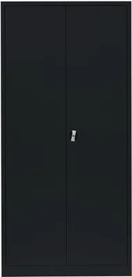 Produktbild von Stahl-Aktenschrank Metallschrank abschließbar Büroschrank 195 x 92,5 x 60cm schwarz 530369