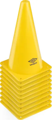 Produktbild von Umbro Pylonen 10 Stück Fußball-Trainingsmaterial - Kegel - Schnelligkeit und Beweglichkeit Trainieren - Gelb