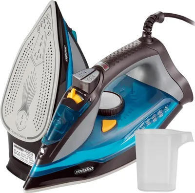 Produktbild von Mesko MS5041 Dampfbügeleisen Keramik-Bügelsohle, Vertikaldampf Selbstreinigung, 350ml Tank Blau