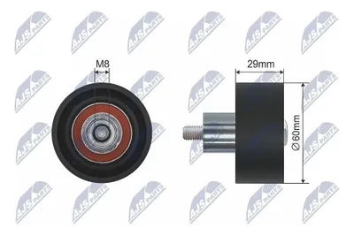 Produktbild von NTY RNK-FR-028 Umlenkrolle Zahnriemen für FORD FOCUS (DAW, DBW) FOCUS Kombi (DNW) TRANSIT CONNECT (P65, P70, P80) MAVERICK Tourneo Connect Mk1