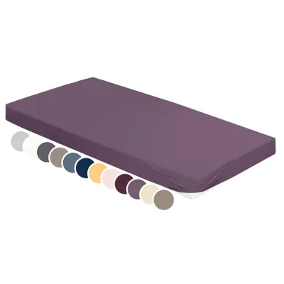 Immagine prodotto di liebling - Lenzuolo matrimoniale in jersey Spandex, 180 x 200 - 200 x 220 cm, elasticizzato su tutto il perimetro, materassi alti fino a 30 cm, lilla