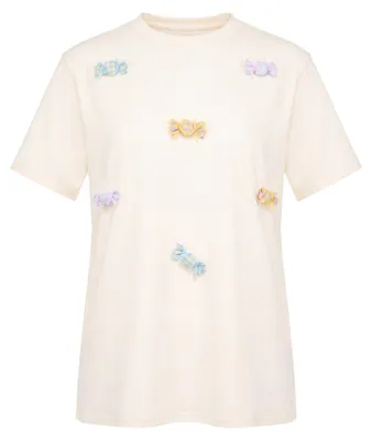 Produktbild von SWIRLIE damen t-shirt - beige, S