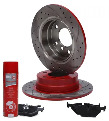 Obrázok produktu pre Sada zadných brzdových kotúčov a brzdových doštičiek MASTER-SPORT pre BMW 3 Sedan (E46) 280 mm