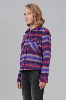 Produktbild von M.O.D Miracle of Denim Cropped Jacket Jacken Damen Purple Check