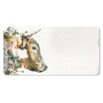 Produktbild von MuchoWow® Mauspad Mousepad Schottische Highlander - Aquarell - Blumen 60x30 cm - Mousepads - Maus Mat - Pad - Mausunterlage - Nachhaltig