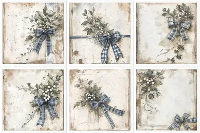 Immagine prodotto di Set di carta di riso - Bouquet di Natale - Collezione Itd - RSM182 - Collezione Itd