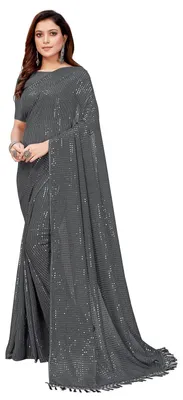 Productafbeelding van Elzusha - Georgette Saree voor Dames met Pailletten