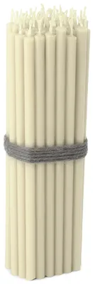 50 Altarkerzen weiß rußfrei tropffrei 16 cm Paraffinwachs