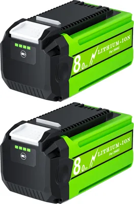 Obrázek produktu pro Náhradní baterie GreenWorks, kapacita 8000 mAh, kompatibilní s několika modely, 2 baterie