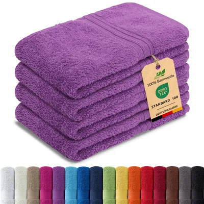Produktbild von 4er-Set ARIZONA Handtuch-Serie von AR Line – 100% Baumwolle, 500 g/m², 4er-Set Gästetücher 30x50 cm, Orchidee