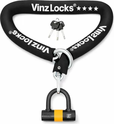 Produktbild von VINZ Trivor Kettenschloss ø11mm | ART 4 Zertifikat | Motorradschloss Kette Mopedschloss | sicheres Motorrad schloss Roller & E-scooter & Panzerschloss | 120 - 300 cm x (150cm)