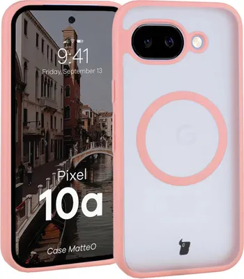 Produktbild von Handyhülle mit Magnetring für Google Pixel 10a, Bizon Case MatteO, Getönt-Hellrosa