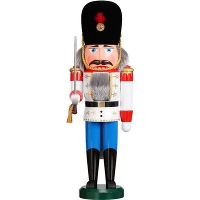 Produktbild von Däne weiß (39cm) Nussknacker von Seiffener Volkskunst