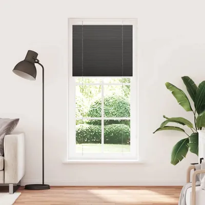 Zdjęcie produktu dla vidaXL Roleta plisowana czarna 85x200 cm szerokość tkaniny 84,4 cm poliester