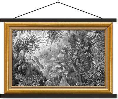 Produktbild von MuchoWow® Textilposter Kunstwerke - Alte Meister - Rahmen - Gold 150x100 cm mit schwarzem Rahmen - Schlafzimmer
