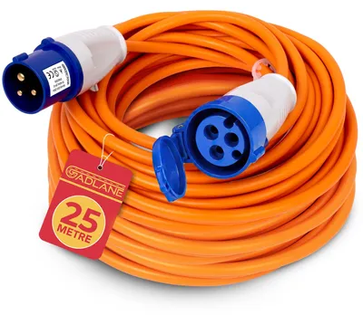 Productafbeelding van Verlengkabel 25 m, robuuste caravankabel, 16 ampère, 240 V