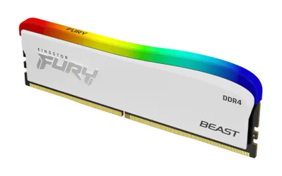 A single Kingston FURY Beast RGB DDR4 RAM module is shown against a white background.