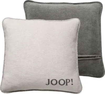 Produktbild von JOOP! Melange-Doubleface Kissenhülle Ecru-Graphit 50 x 50cm