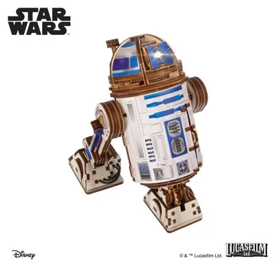 Zdjęcie produktu dla Puzzle 3D, R2-D2, Ugears, drewno, 315 elementów
