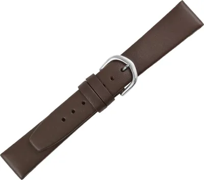 Produktbild von Minott > Uhrenarmband braun Kalbsleder rembordiert > Verlauf, Stegbreite:18mm, Schließe:Silbern