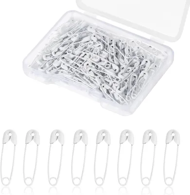 Zdjęcie produktu dla Szpilki bezpieczeństwa 28 mm, 250 sztuk, niklowana stal, do szycia, rękodzieła