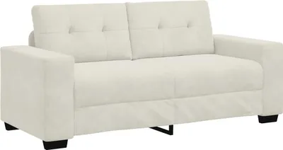 Produktbild von vidaXL Zweisitzer-Sofa Creme 180x77x82 cm Samt