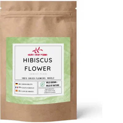 Produktbild von Herbs from Poland Hibiskusblüte, Erfrischend & Antioxidativ, Unterstützt Blutdruck & Immunsystem, 100% Natürlich – 200g