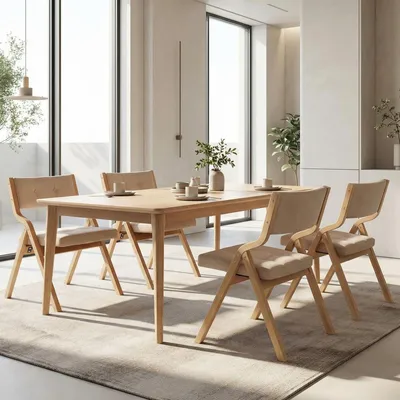 Produktbild von Clevich Gepolsterte Klappstühle, 4er Set aus Gepolsterten Klappstühlen aus Holz,