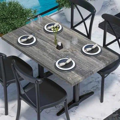 Produktbild von JAMAIKA | Bistro Außen Tischplatte | B:T 120 x 70 cm | Rustikales Kiefer | Rechteckig | Topalit Tischplatte