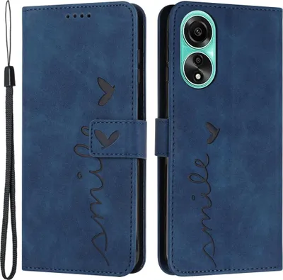 Produktbild von OPPO A58 Hülle - Coverup Smile Klapphülle - Blau