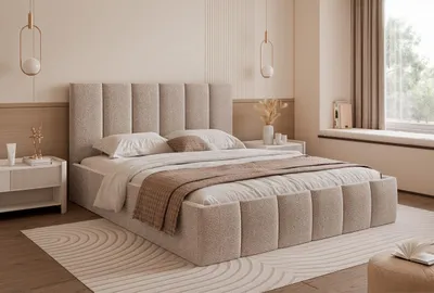 Produktbild von Polsterbett Modernes Designbett "MAESTRO" mit Stauraum und elegantem Kopfteil