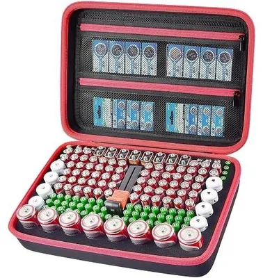 Zdjęcie produktu dla Organizer pudełko do przechowywania baterii EVA 162 szt. z testerem