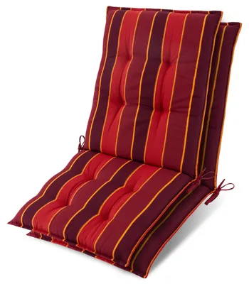 Immagine prodotto di Beautissu, set da 2 cuscini per poltrona bassa Sun-NL 100x50x8 cm a righe rosse