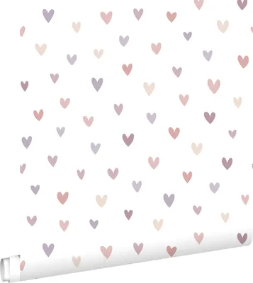 Obrázek produktu pro ESTAhome tapety srdce terakota a fialová 53 cm x 10,05 m