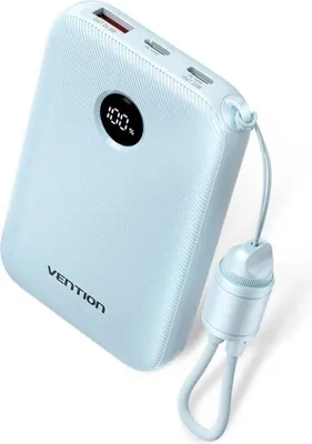 Produktbild von Powerbank Vention 10000 mAh 2xUSB-C 1xUSB-A 22 5 W blau