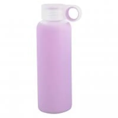 Immagine prodotto di H&H Bottiglia In Vetro Borosilicato E Silicone Lilla 360 Ml