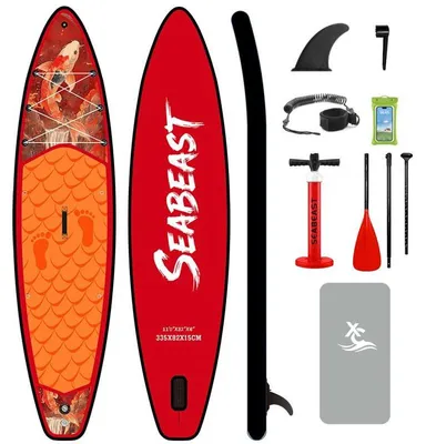 Image de Planche de paddle gonflable, PVC résistant, capacité de charge maximale de 200 kg, HS031