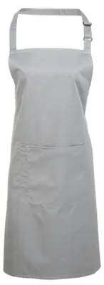 Obrázek produktu pro Premier - „Colours Collection“ zástěra s laclem pro muže/ženy unisex, kapsa LT5855 (jednotná velikost) (světle šedá)