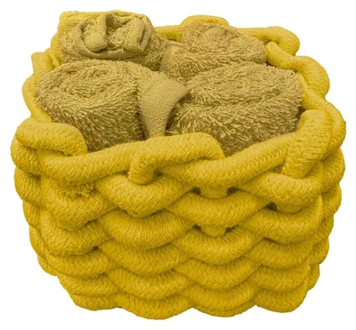 Immagine prodotto di Omgoods - Set di 4 panni in spugna 30x30 cm - 100% cotone - Color ocra