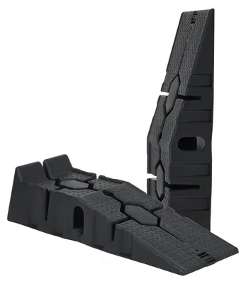 Produktbild von Kunststoff Auto Auffahrrampen 2er Set - Niedrigprofil Service-Rampen - 5 t / 5400 kg Traglast - 17 cm Hubhöhe - Rutschfeste Basis - Für Ölwechsel & Fahrzeugwartung