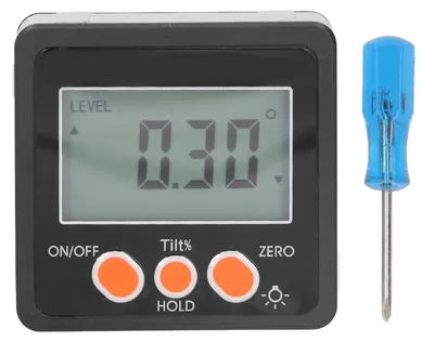 Produktbild von Digitales Winkelmessgerät 0šC360¡ã mit LCD-Display, hoher Genauigkeit, batteriebetrieben, industrieller Neigungsmesser