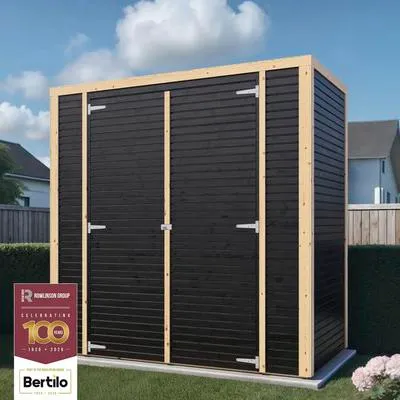 Produktbild von Gartenhaus Bertilo Cubico 1 Fineline 208 x 111 cm schwarz