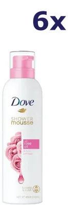 Produktbild von 6x Dove Shower Mousse - Rose Oil 200 ml