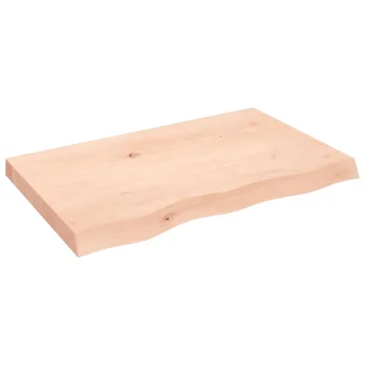 Image de Dessus de table 80x50x(2-6) cm bois de chêne massif non traité