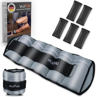Productafbeelding van Enkelgewichten Set - Gewichtsmanchetten - Krachttraining Benen - Verstelbare Gewichtsvulling - 2 x 45 kg - Zwart