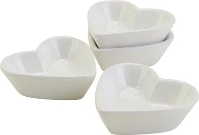 Obrázok produktu pre Creativ Company Porcelánové misky srdce biele 8 cm 12 kusov dekorácie