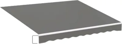 Produktbild von Sonnenschirmstoff 300x250cm - Ersatzstoff 420D Oxford - Sonnensegel - Markisentuch - UV-beständig - PolyurethanBeschichtung - Grau