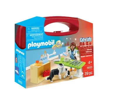 Produktbild von PLAYMOBIL 5653 City Life Tierarzt Tierärztin Praxis Hund Katze Figur Koffer