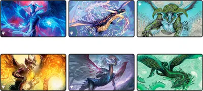 Produktbild von MTG Spielmatte - Ultra Pro - Tarkir Dragonstorm Black Stitched, Version:Jeskai